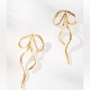 Bohemian bow drop earrings A706